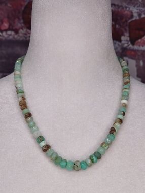 Jay King Peruvian Green Opal Gemstone Necklace